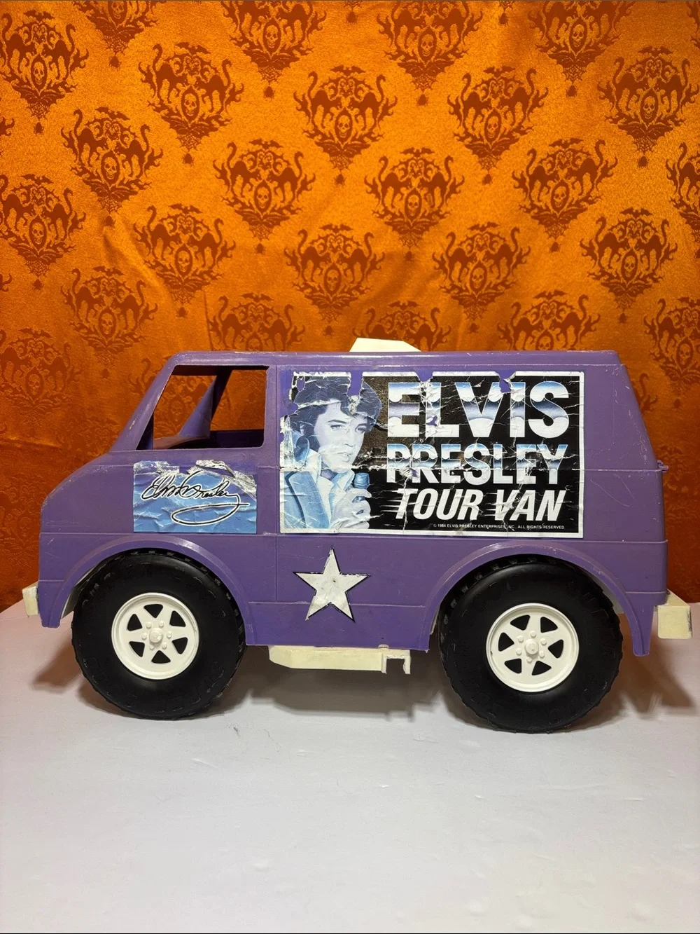Vintage 1984 Elvis Presley Tour Van Plastic Toy - Lapin Products Memorabilia